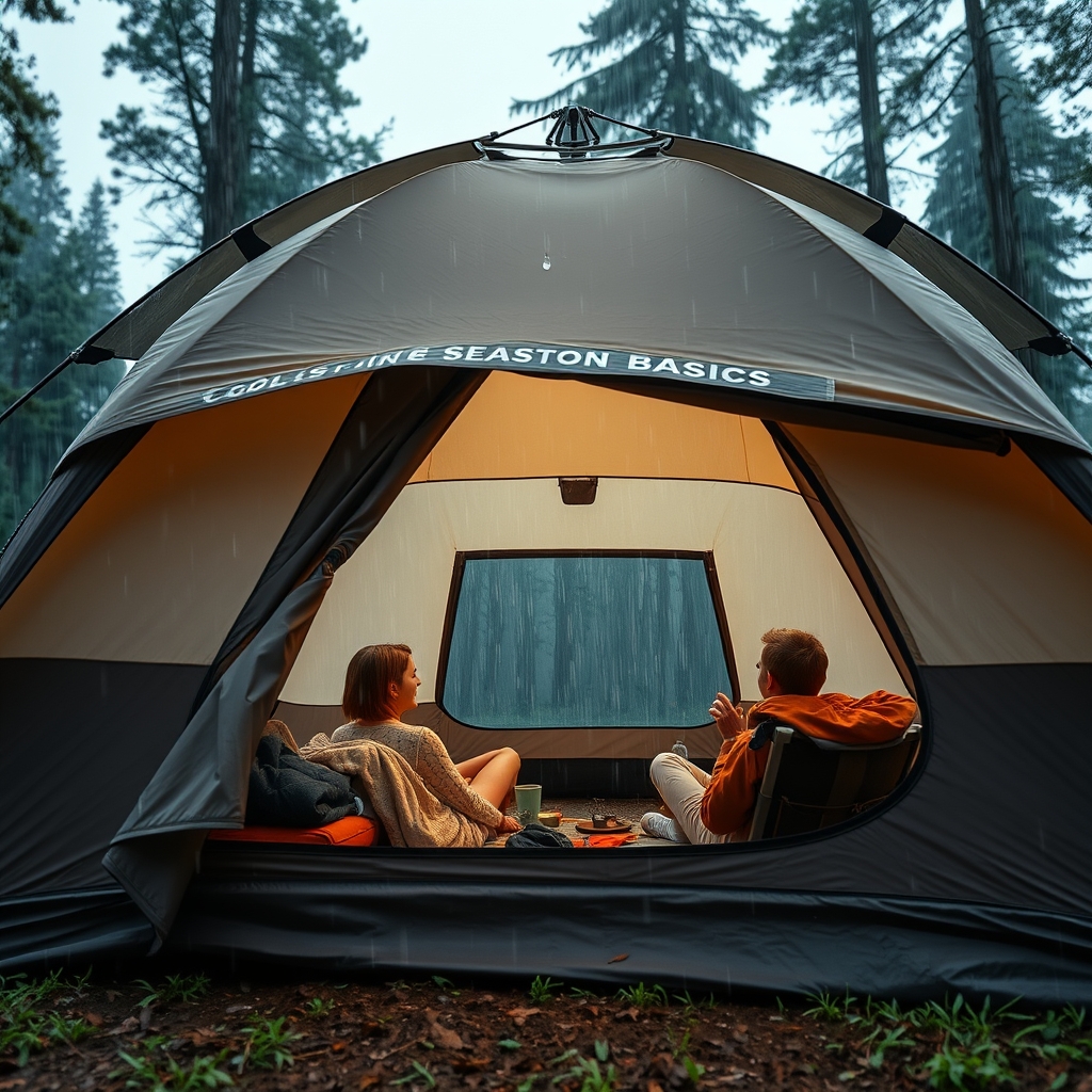camping tent in action