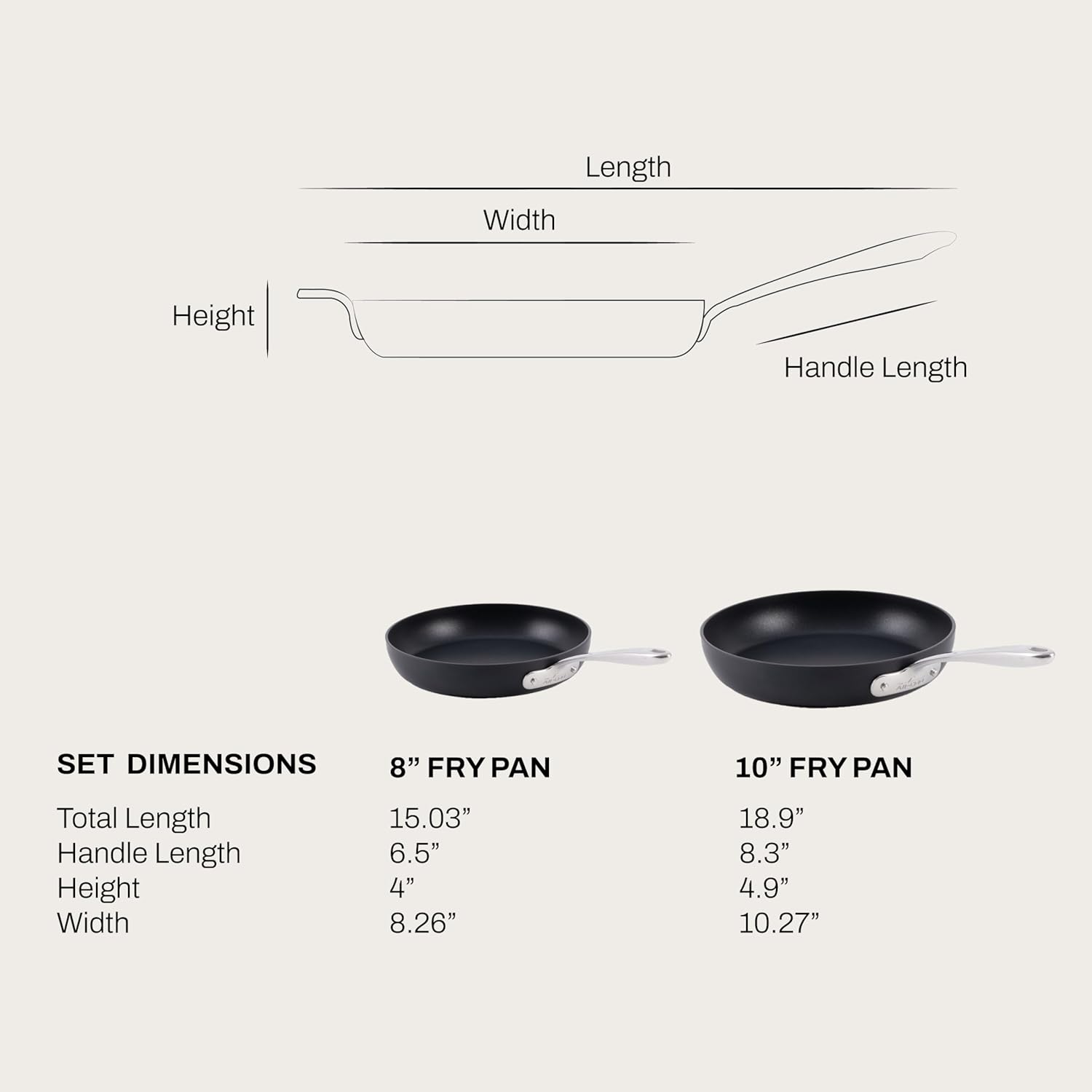 All-Clad HA1 fry pan set product detail image