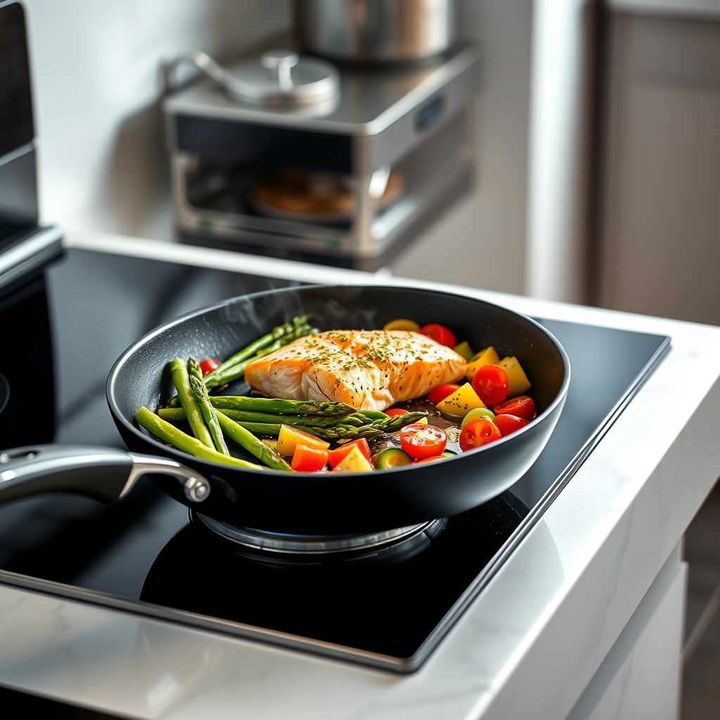nonstick skillet in action