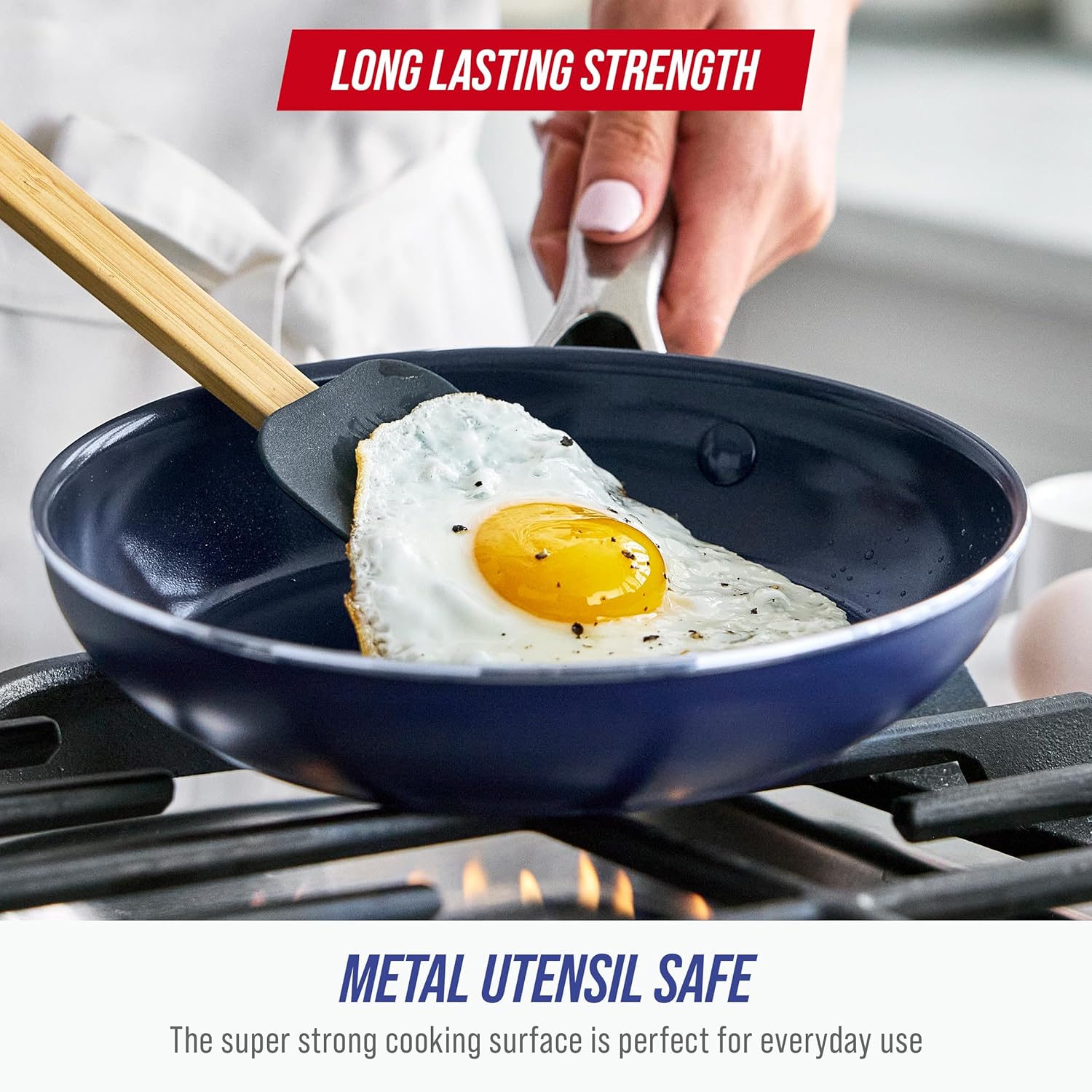 Blue Diamond frying pan detail image from Amazon listing