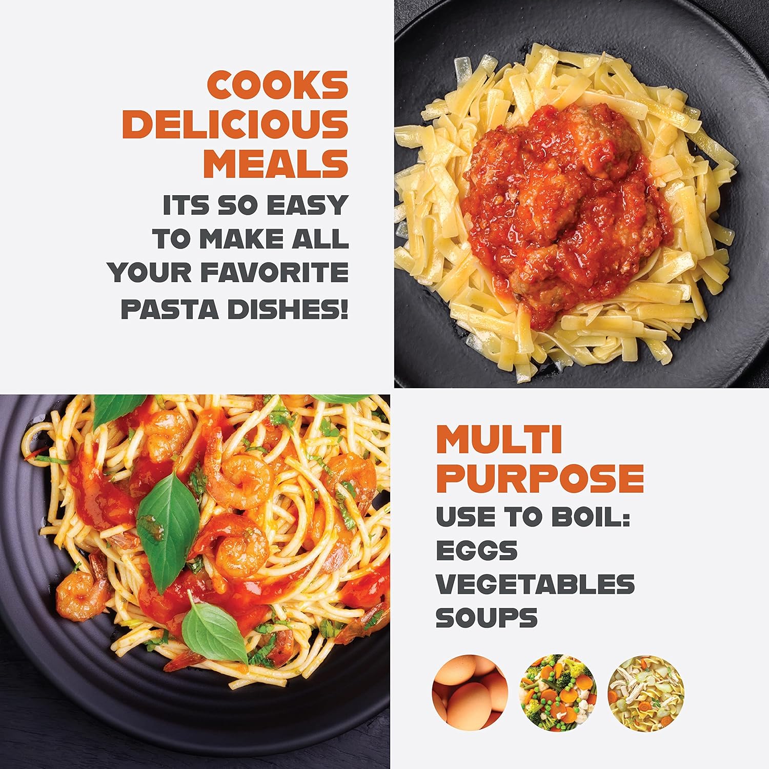 Gotham Steel 5 Quart Stock Pot Multipurpose Pasta Pot with Strainer Lid and Twist and Lock Handles