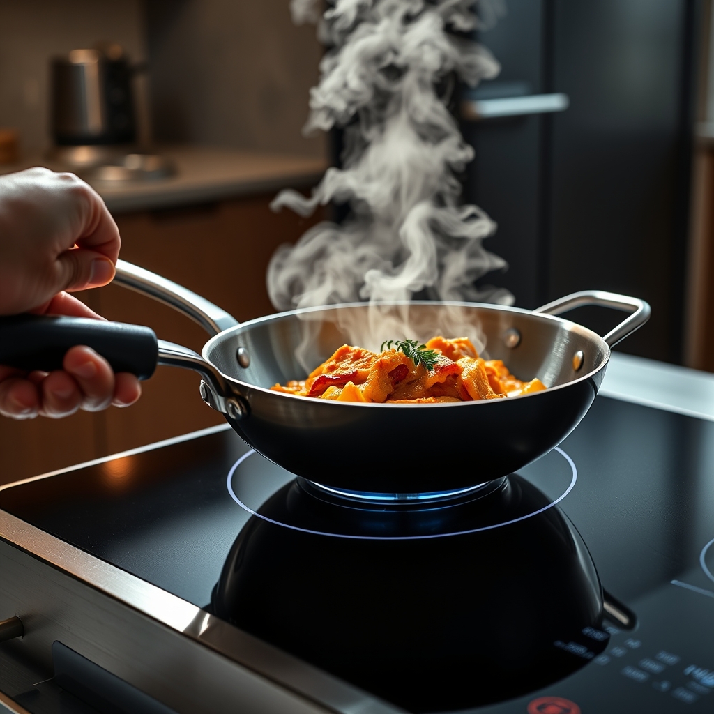 stainless cookware in action