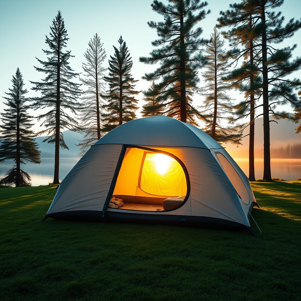 inflatable camping tent - Illustration 1