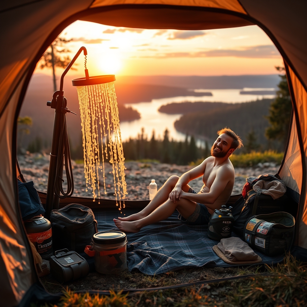 portable camping shower - Illustration 3