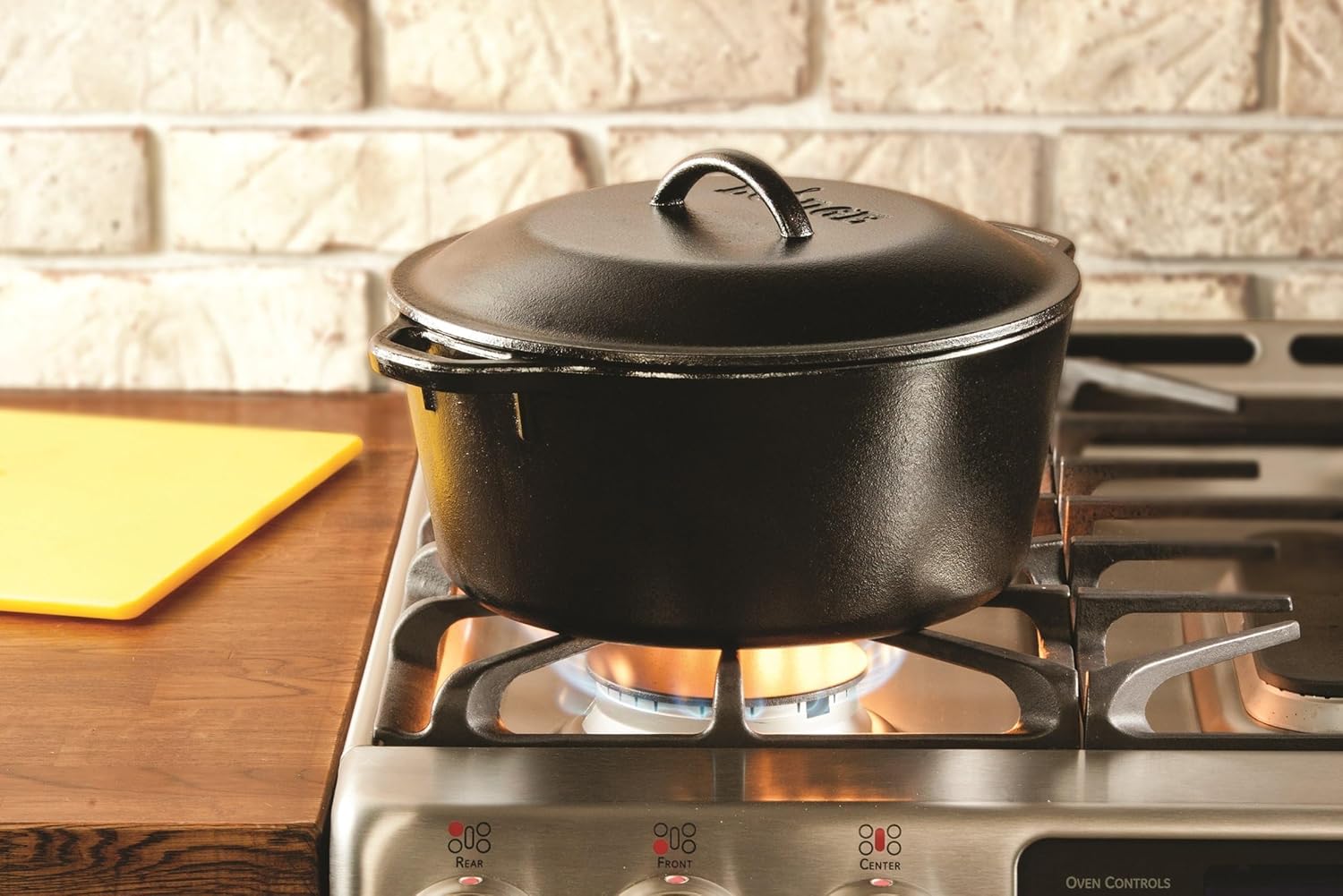 Lodge Cast Iron Dutch Oven interior view
