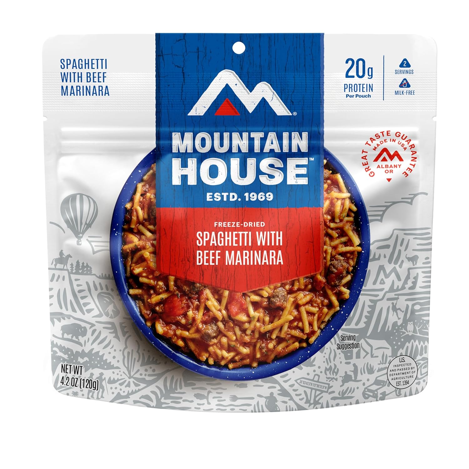 Mountain House Scrambled Eggs with Uncured Bacon nutrition panel