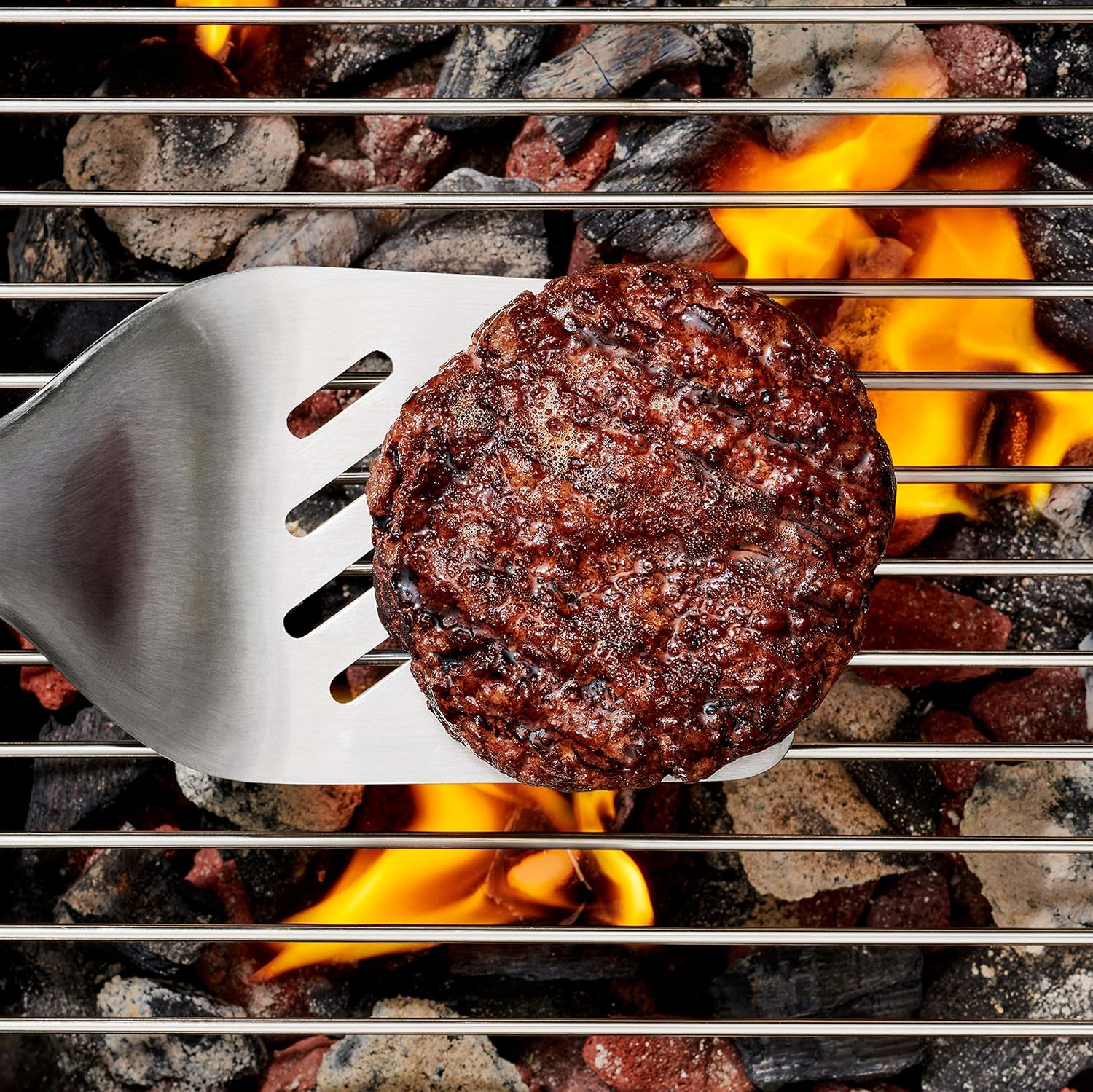 OXO grilling tongs and turner close-up