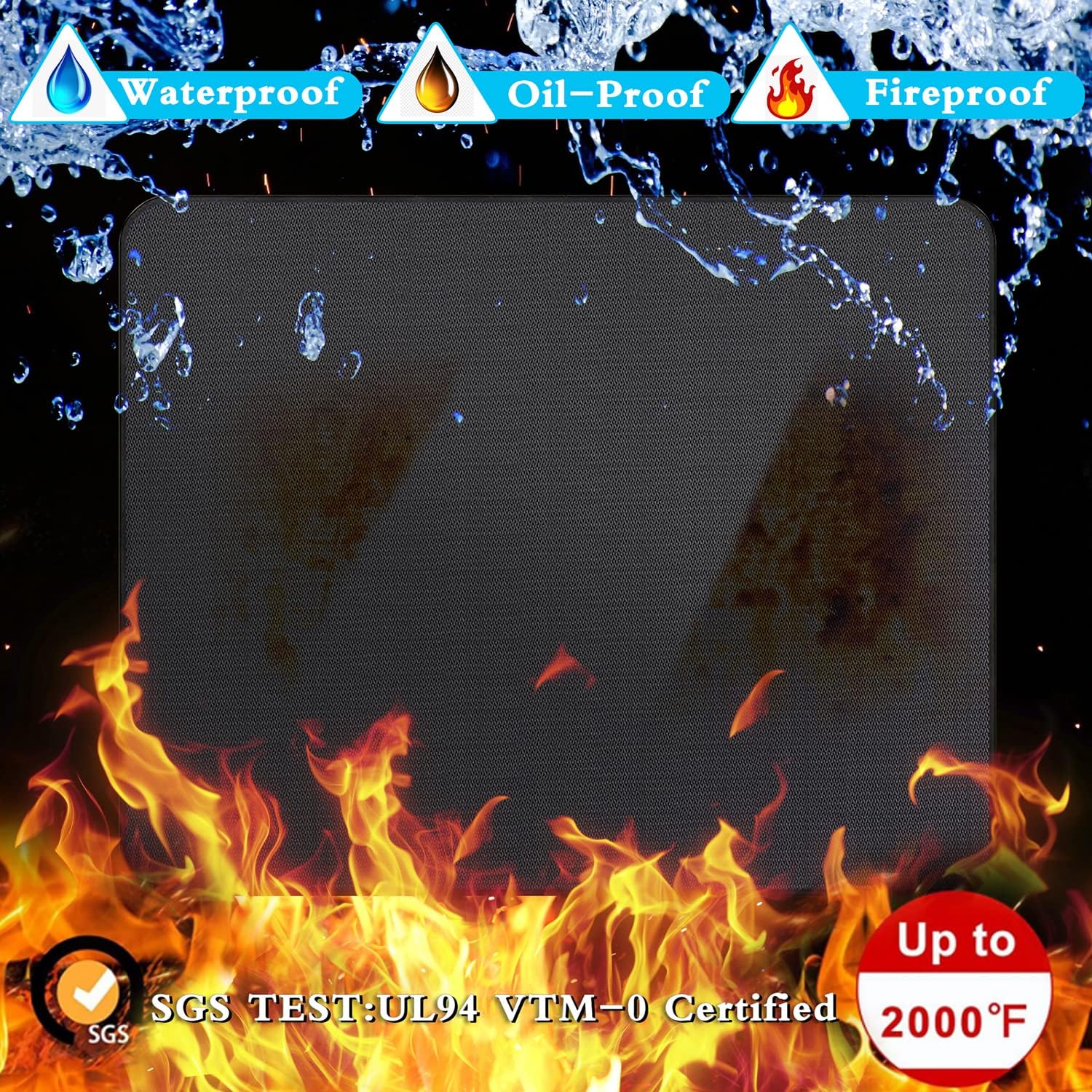 UBeesize under grill mat close product view from the Amazon gallery