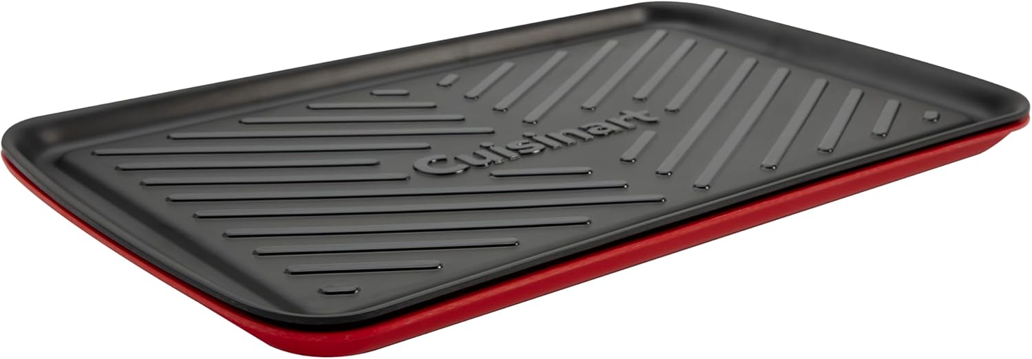 Cuisinart black serving tray for cooked grilled food
