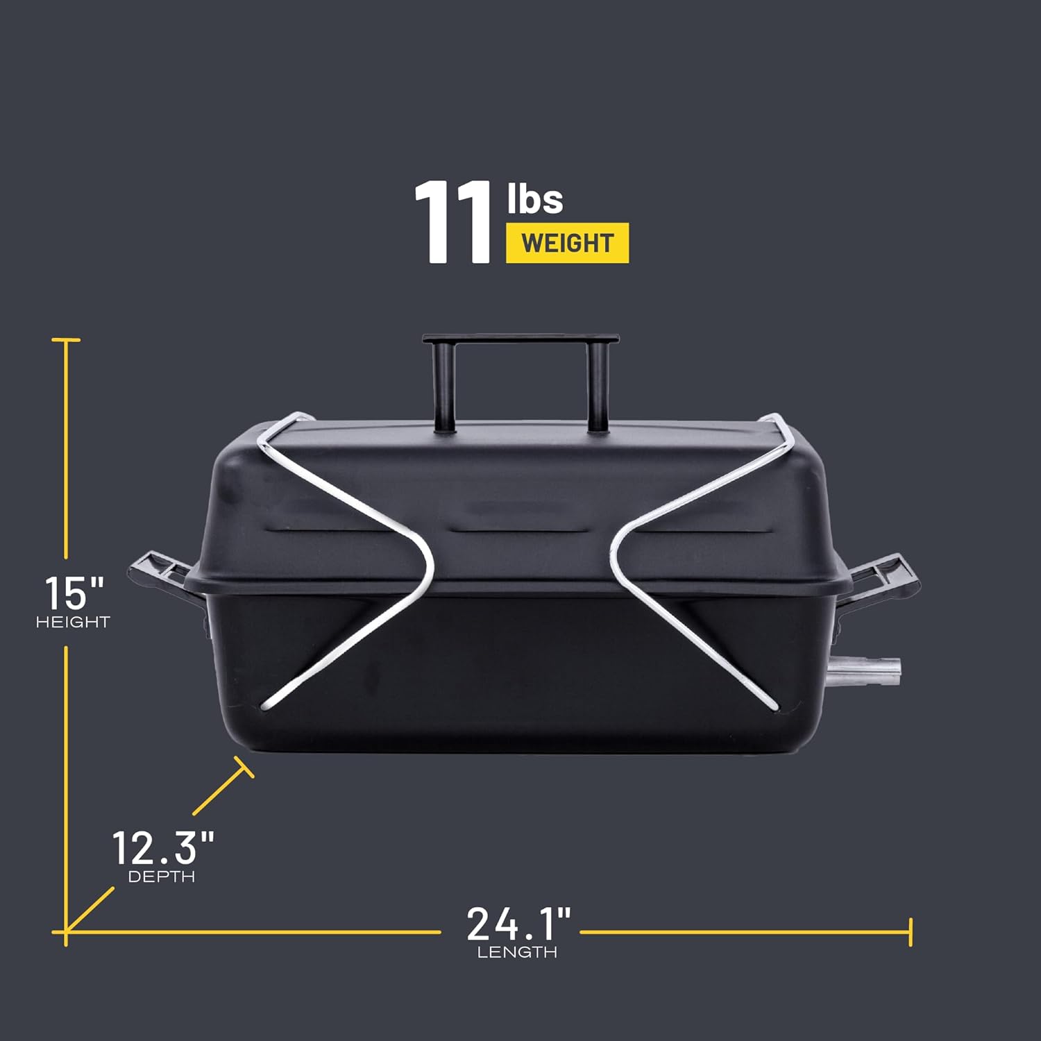 Char-Broil portable gas grill rear view