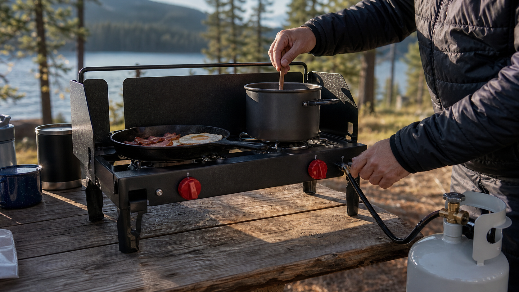 Gas One Propane Double Burner Camp Stove product view