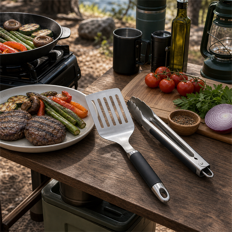 OXO grilling tools supporting camp kitchen image