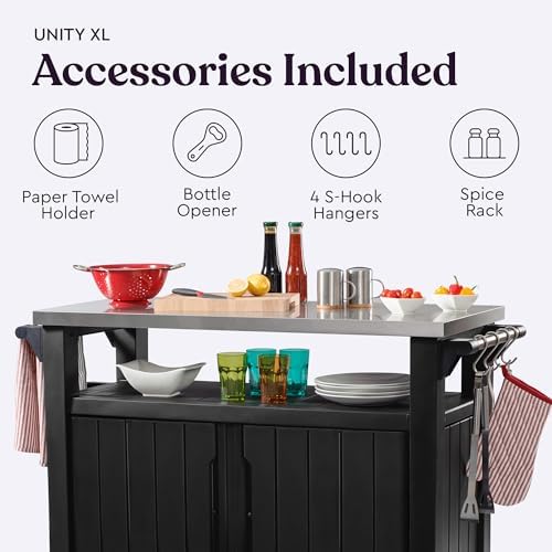 Keter Unity XL accessories and prep surface view